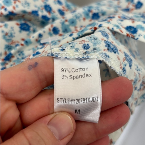 Tuckernuck Blue Floral Button Up Dress - Size M - Picture 6 of 9